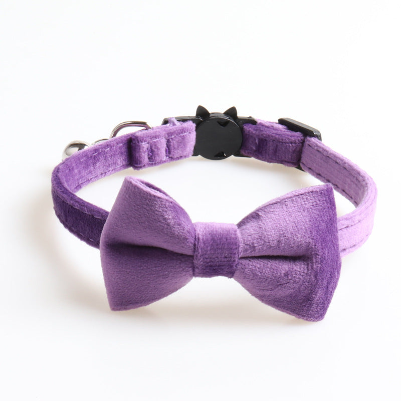 Velvet Pet Collars Bowknot Dog Collars