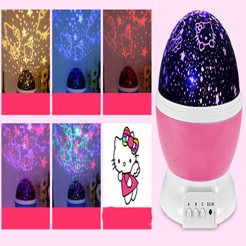 LED Projector Light USB Starry Sky Night Light Rotating Bedside Table Lamp For Kids Home Decoration Desk Light Atmosphere