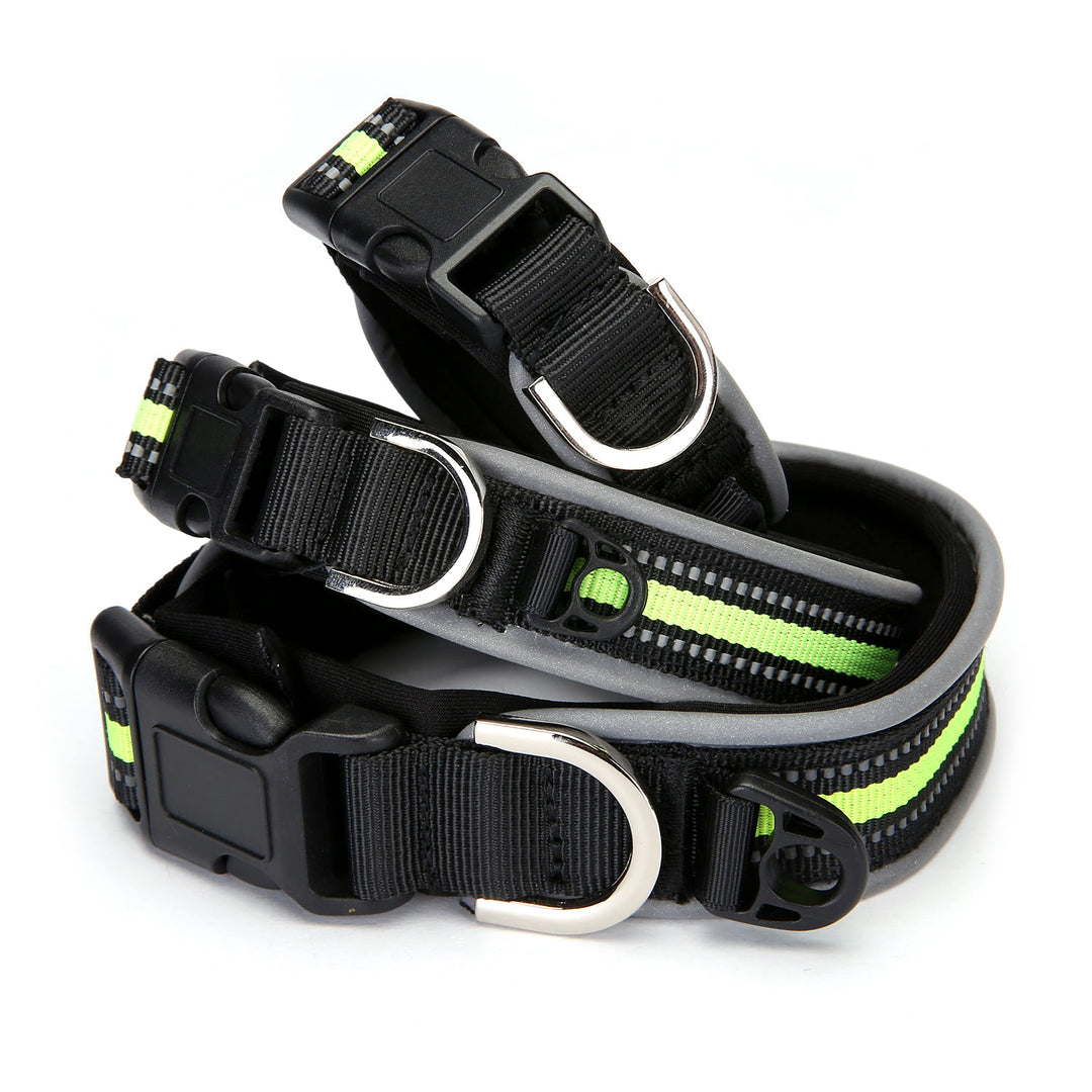 Pet Collars Thicken Comfortable Pets Plus Velcro Luminous Neoprene Dog Collars Cat Collars