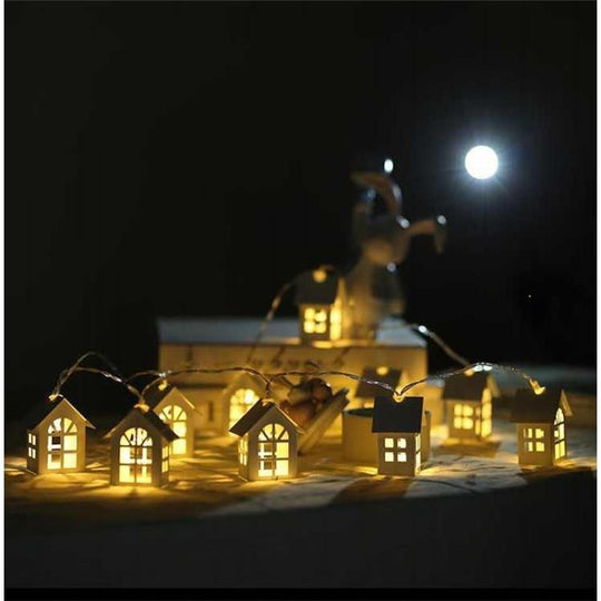 2M 10pcs LED Christmas Tree House Style Fairy Light Led String wedding natal Garland New Year christmas decorations for home