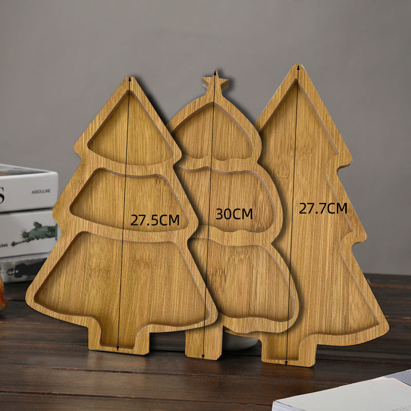 Density Plate Wooden Tray Christmas Tableware