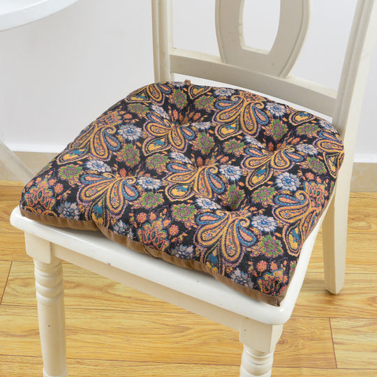 Thickening European Style Seat Cushion Dinning Chair Cushions Cotton Buttocks Mat 16 Colors Car Seat Cushion With Strap Sit Pad